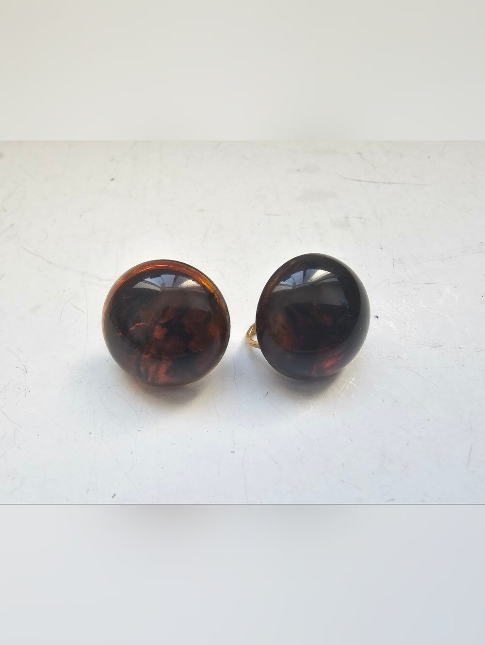 Napier Round Tortoiseshell-Style Clip-on Earrings - Brown